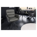 Estila Dizajnová kožená otočná stolička Coiro v sivej farbe s industriálnym nádychom 88 cm