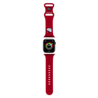 Hello Kitty Liquid Silicone Kitty Head Logo Remienok pre Apple Watch 38/40mm Red