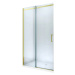 MEXEN - Omega posuvné sprchové dvere 140, transparent, zlatý so sadou pre niku 825-140-000-50-00