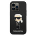 Silikónové puzdro Karl Lagerfeld na Apple iPhone 15 Pro KLHCP15LSNIKBCK Liquid Silicone Ikonik N