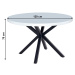 KONDELA Medor okrúhly jedálenský stôl biela / čierna