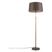 Chytrá stojaca lampa bronzová s hnedým tienidlom 45 cm vrátane Wifi A60 - Parte