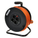 PremiumCord predlžovací kábel 230V 50m bubon, 4x zásuvka, oranžový
