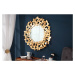 Estila Art-deco nadčasové okrúhle nástenné zrkadlo Papillon v ráme zlatej farby 78cm
