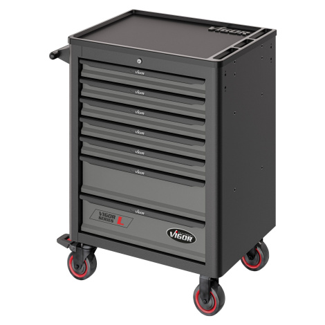 Dielenský vozík na náradie VIGOR 1000 s 7 zásuvkami, šedý - V1901