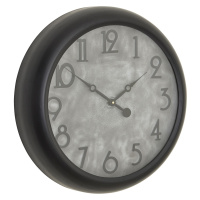 Estila Luxusné okrúhle nástenné hodiny Antiquités Francaises vo vintage štýle s čiernym rámom a 