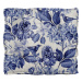 Vankúš na sedenie Linen Square Blue Flowers, šírka 37 cm