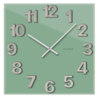 Sklenené nástenné hodiny, zelené VCT1109 Glassico 40cm