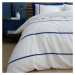 Biele/modré bavlnené obliečky na jednolôžko 135x200 cm Herringbone Trim Stripe – Content by Tere