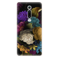 Odolné silikónové puzdro iSaprio - Dark Flowers - Xiaomi Mi 9T Pro