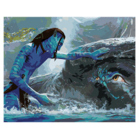 Maľovanie podľa čísel - AVATAR S VEĽRYBOU (Avatar) Rámovanie: vypnuté plátno na rám, Rozmer: 80x