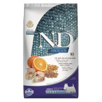 Farmina N&D dog OCEAN (AG) adult mini, codfish, spelt, oats & orange 2,5kg