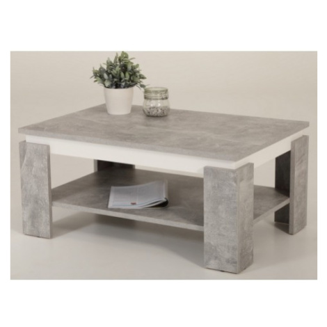 Konferenčný stolík Tim, šedý beton/biely% Asko