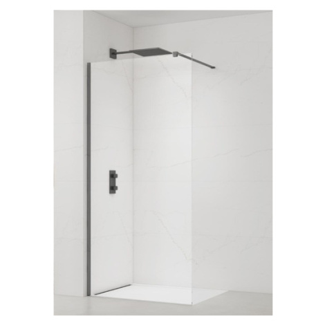 Sprchová zástena Walk-in 100 cm SAT vo farbe profilu PVD Gun metal SATBWI100PRGM