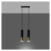 Závesné svietidlo s kovovým tienidlom v čierno-zlatej farbe 30x6 cm Longbot - Nice Lamps
