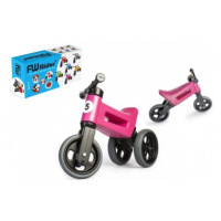 Odrážadlo FUNNY WHEELS Rider Šport ružové 2v1, výška sedla 28 / 30cm nosnosť 25kg 18m + v krabic