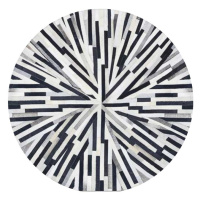 KONDELA Typ 8 kožený koberec 200x200 cm vzor patchwork