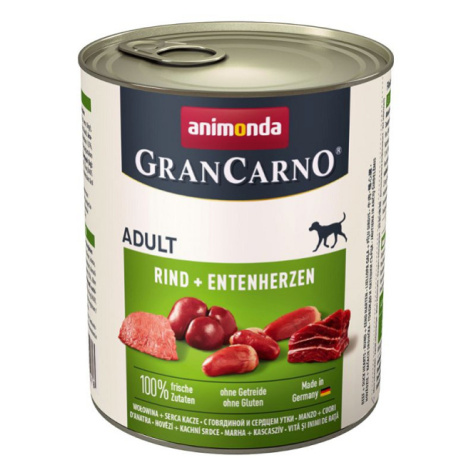 Animonda Gran Carno Adult hovädzie & kačacie srdiečka 6 x 800 g