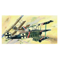 Model Fokker Dr.1 13x16,1cm v krabici 31x13,5 x 3,5cm