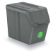 NABBI ISWB20S3 odpadkový kôš na triedený odpad (3 ks) 20 l sivý kameň