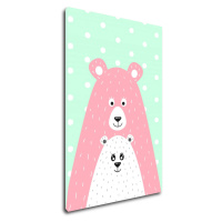 Impresi Obraz Pink blue bear - 20 x 30 cm