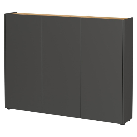 Antracitová skrinka v dekore duba 138x105x25 cm Libbiano – Germania