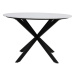 Čierno-biely okrúhly jedálenský stôl s doskou v dekore mramoru ø 120 cm Tomochi – Light & Living