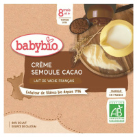 BABYBIO kapsička kakaový krém s krupičkou 4x85 g