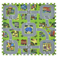 Juskys 9-dielna podložka na hranie vo forme puzzle - ulica