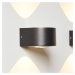 LOOM DESIGN Frey LED nástenné svietidlo IP65 2x6W čierne