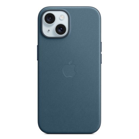 iPhone 15+ FineWoven Case with MS - Pacific Blue Apple