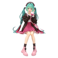 Furyu Hatsune Miku Noodle Stopper PVC Statue Autumn Date Pink Color Ver. 14 cm