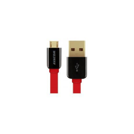 Avacom USB kabel (2.0), USB A samec - microUSB samec, 0.4m, červený