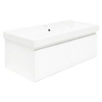 Kúpeľňová skrinka s umývadlom SAT Evolution 98x30x44,8 cm biela matná SATEVO100WMU1