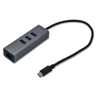 i-tec USB-C Metal 3-portový HUB s Gigabit Ethernet adaptérom