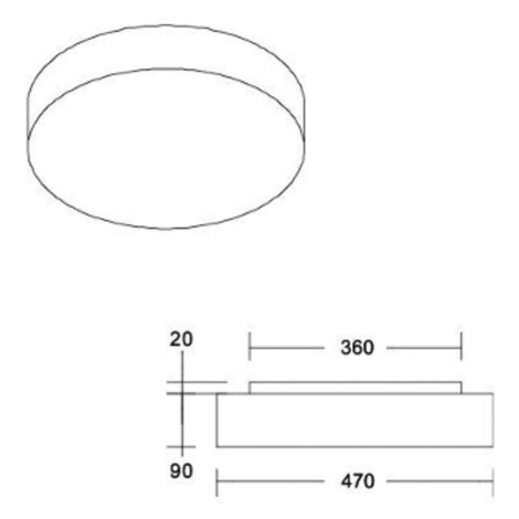 Stropné svietidlo BRUMBERG LED Celtis Maxi, 3 000 K, svetlomodré