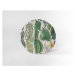 Okrúhly dekoratívny vankúš so zamatovým poťahom Velvet Atelier Leaves, ⌀ 45 cm