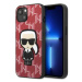 Kryt Karl Lagerfeld iPhone 13 6,1" hardcase red Monogram Ikonik Patch (KLHCP13MPMNIKPI)