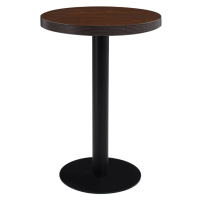 vidaXL Bistro stolík tmavohnedý 60 cm MDF