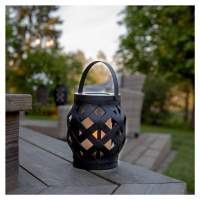 LED lampáš Flame Lantern, čierna, 16 cm