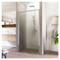 MEREO - Sprchové dvere, LIMA, trojdielne, zasúvacie,  80 cm, chróm ALU, sklo Point CK80612K