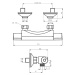 Novaservis Aqualight - sprchová termostatická batéria 120 mm  chrómová, 2564/1,0
