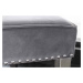 LuxD Dizajnová lavica Queen Levia hlava 164 cm sivý zamat