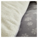 Sivé mikroplyšové obliečky s motívom snehuliaka Catherine Lansfield, 135 x 200 cm