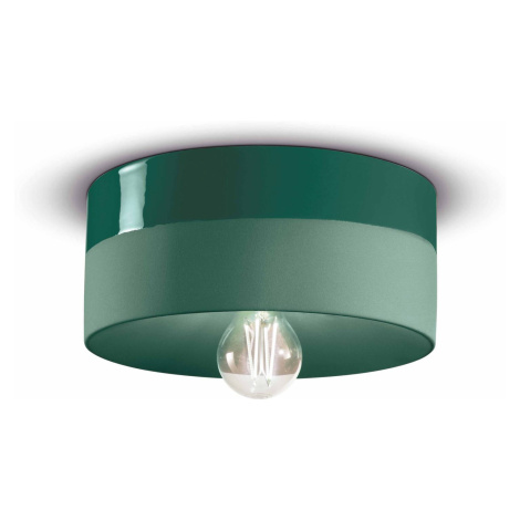 Stropné svietidlo PI keramické lesklé/matné Ø 25 cm zelené Ferro Luce