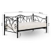 HL Jednolôžková kovová posteľ Sumatra 90x200 - čierna