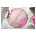 LuxD Dizajnový okrúhly koberec Rowan 150 cm béžovo-ružový