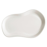 Súprava 2 bielych tanierikov Kütahya Porselen Lux, 28 x 19 cm