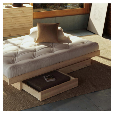 Drevená posteľ Kanso so 4 zásuvkami Karup Design
