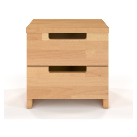 Nočný stolík z bukového dreva s 2 zásuvkami Skandica Spectrum